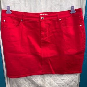 Torrid Red Mini Skirt